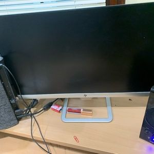 hp desktop computer and printer